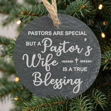 Pastor’s Wife Is a True Blessing Slate Ornament Personalized Church Gift